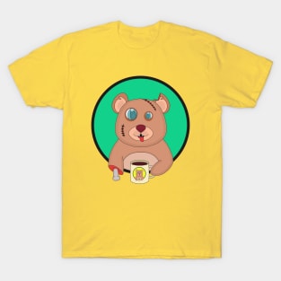 Coffee Zombie Bear T-Shirt